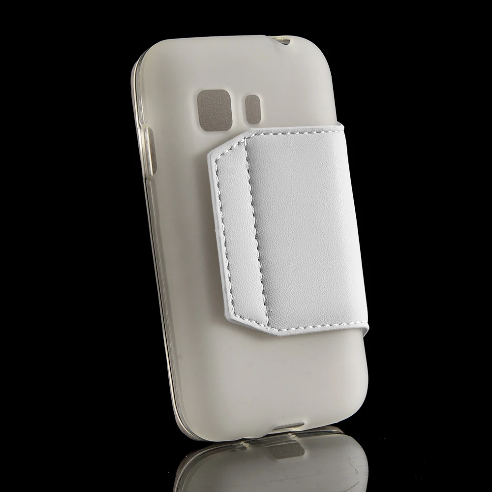 Флип чехол из искусственной кожи с отделениями для карт Samsung Galaxy Young 2|leather flip|for