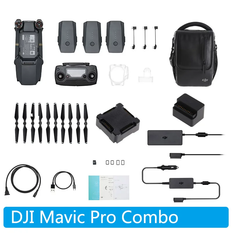 DJI Mavic Pro Combo DJI Mavic Pro Fly More Combo портативный FPV Дрон с 4 K HD камерой 27 минут время полета - Цвет: DJI Mavic Pro Combo