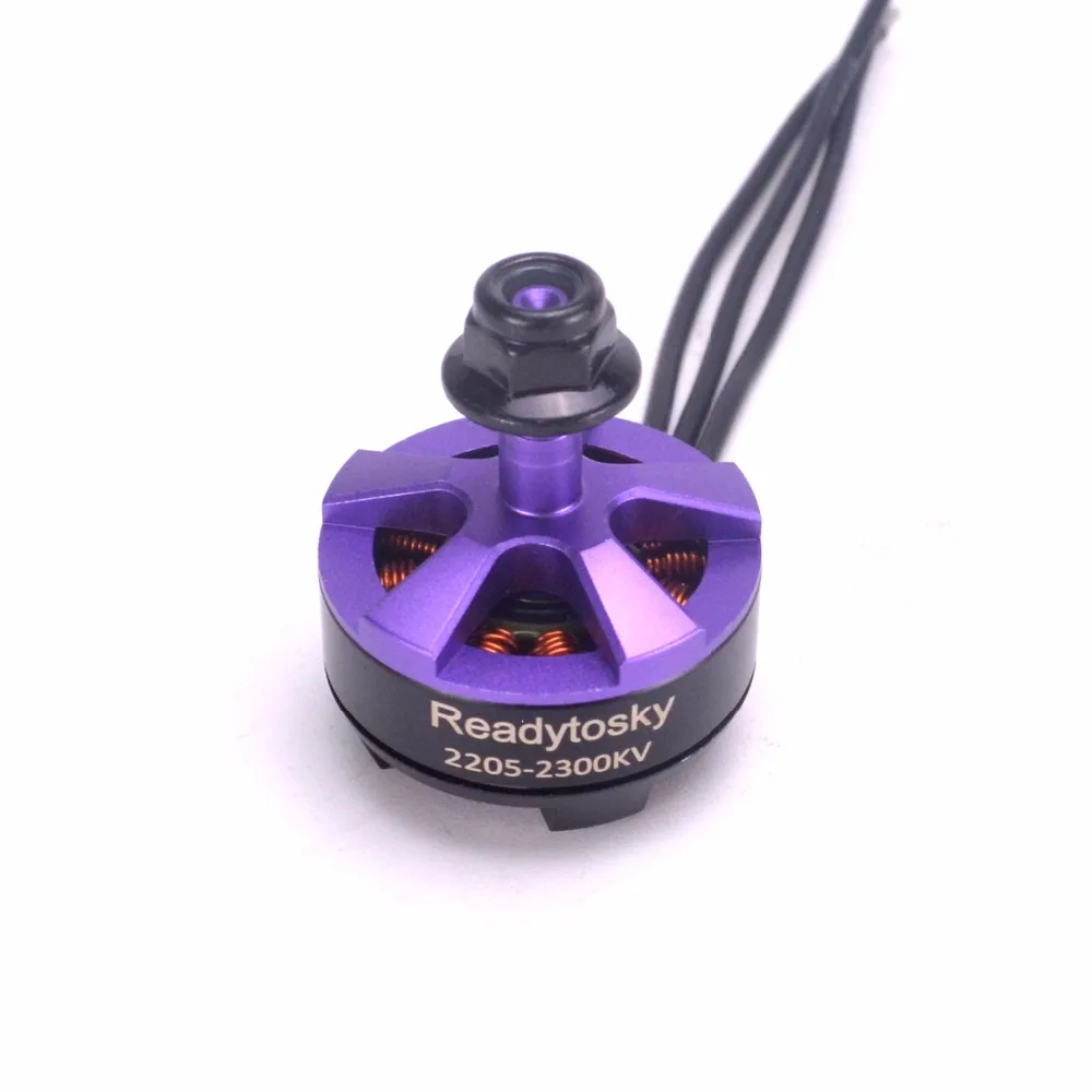 Бесщеточный мотор Readytosky 2205 2300KV 3 4S CW CCW бесщеточный фиолетового цвета для