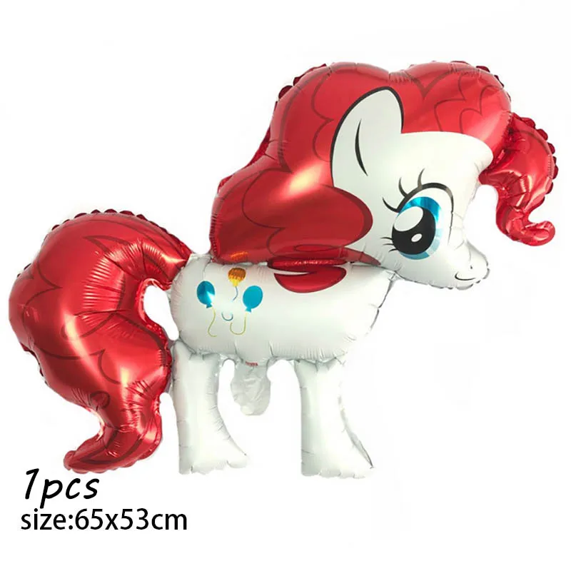 red small horse MMQWEC 1 шт. 100*97 см Розовая лошадь пони фольгированные воздушные шары-единороги с днем рождения Единорог праздничные гелиевые шары Дети животные игрушки Globos - Цвет: red small horse
