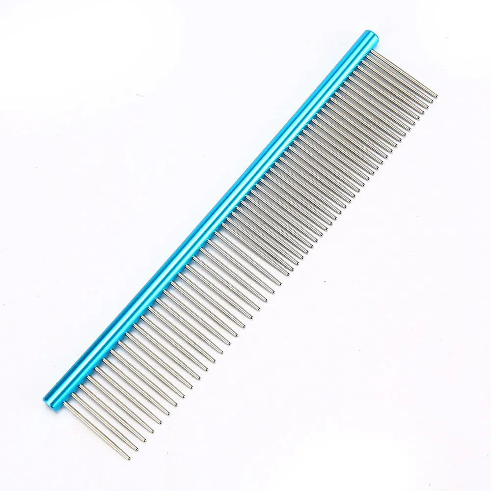 Dog Comb Hackle for Cat Pet Combs Stainless Steel Pets Cleaning Tool Dogs Cats Deshedding Brush Grooming Comb ZX0006