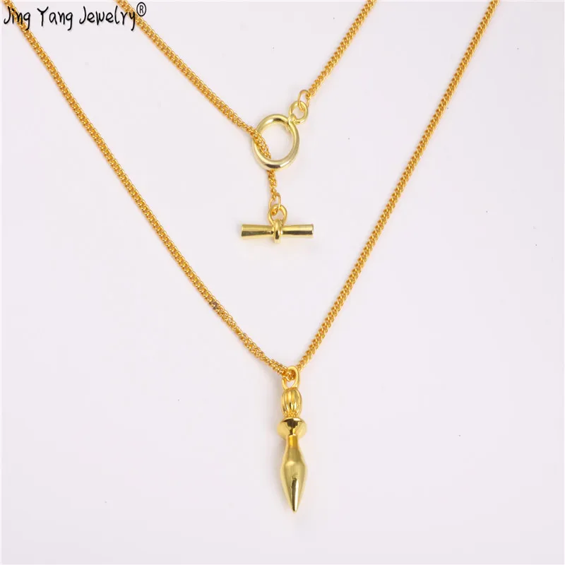 Jang Yang reiki pendente di rame e pendoli for rabdomanzia pendolo armonia in oro rosa Catena Europeo Alla Moda Con necklase|Подвески| |