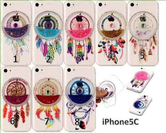 Для Apple iPhone 5C случае роскошный блеск Bling зыбучие пески блестящие случаев Мягкие