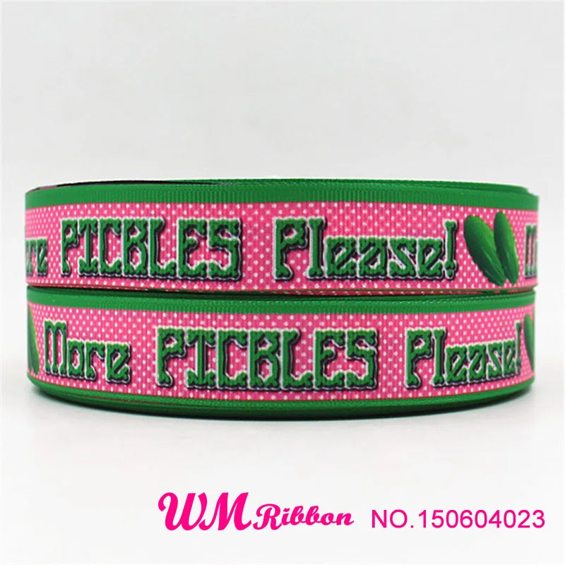 Репсовая лента Q & N с принтом арбуза 16 мм 22 25 38 50 75 ярдов/рулон|ribbon 16mm|printed grosgrain