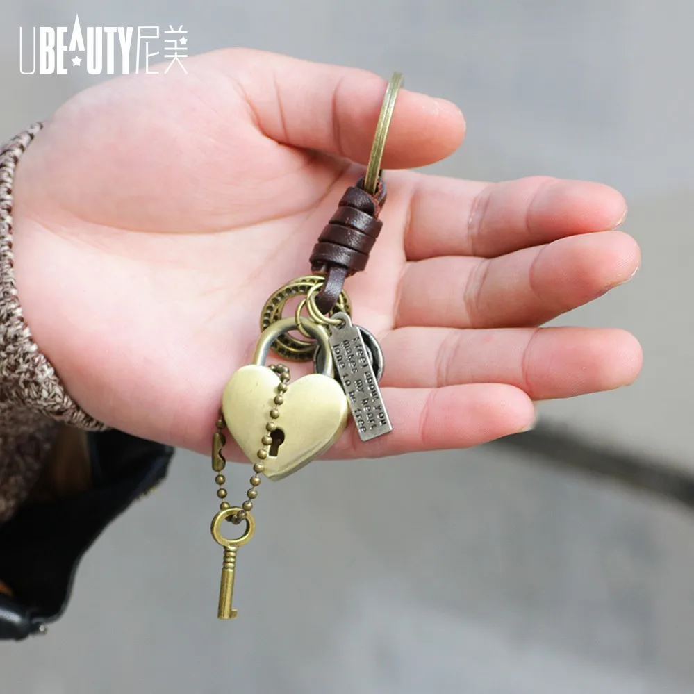 Брелок для ключей UBEAUTY из сплава в форме сердца подарок влюбленных на праздник