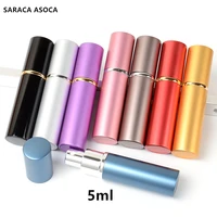 wholesale and retail 5ml 30 pieceslot high quality metal shell glass tank empty spary perfume bottles refillable atomizer