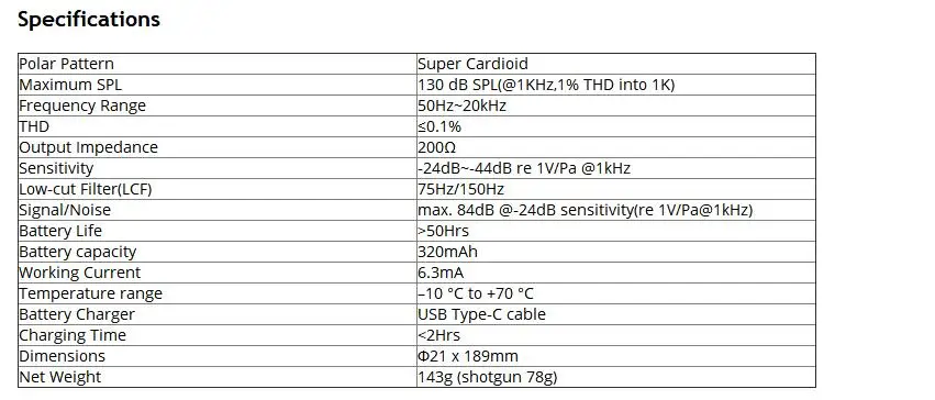 Deity V-Mic D3 Pro Микрофон супер-кардиоидный Полярный узор 15dBA SNR Mic MIC Микрофон Студийный микрофон Конденсатор Запись