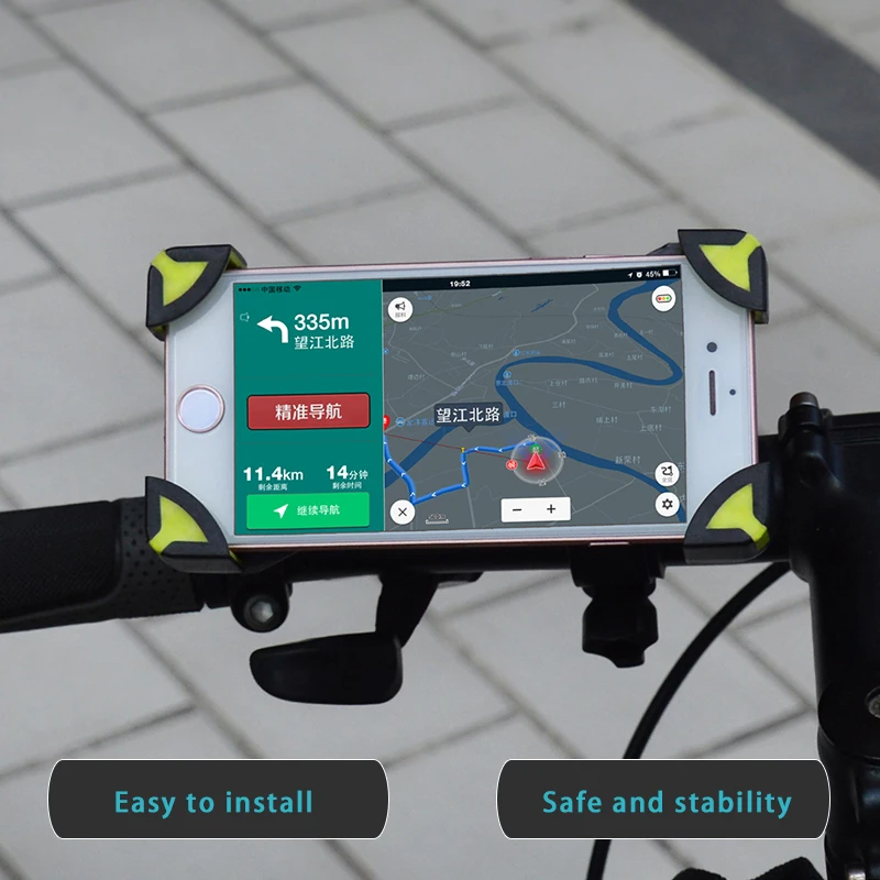 Newest Non-slip Universal 360 Rotating Bicycle Bike Phone Holder Handlebar Clip Stand Mount Bracket For Smart Mobile Cellphone | Мобильные