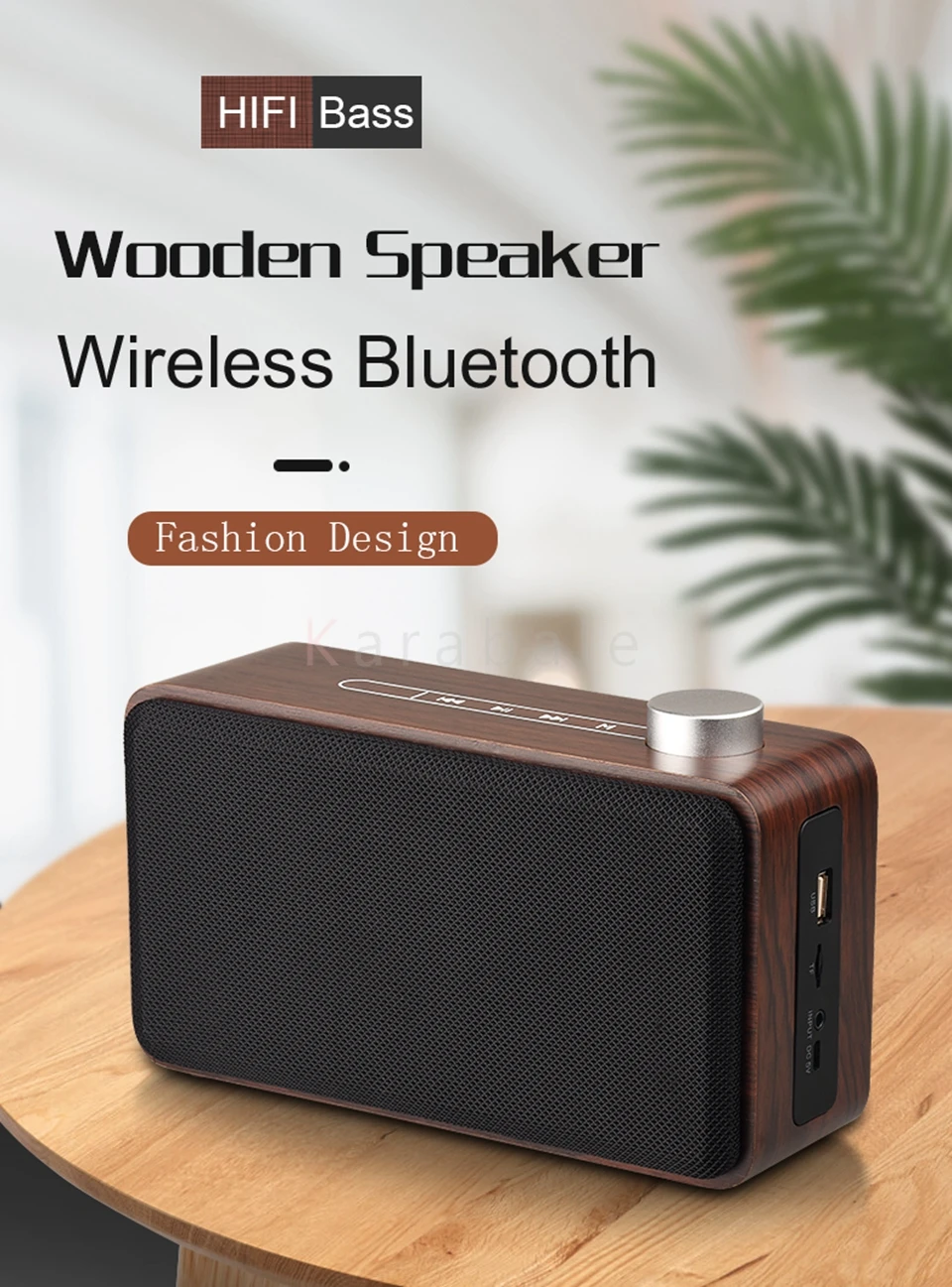 Сенсорные деревянные Bluetooth колонки Супер Низкие частоты, портативный сабвуфер Музыка беспроводные деревянные колонки FM радио микрофон Hands-Free