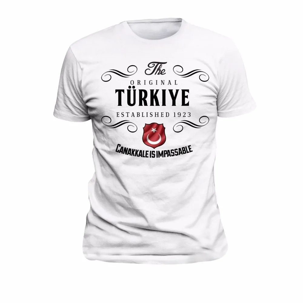 Оригинальная футболка из Турции Canakkale новая летняя хлопковая с короткими