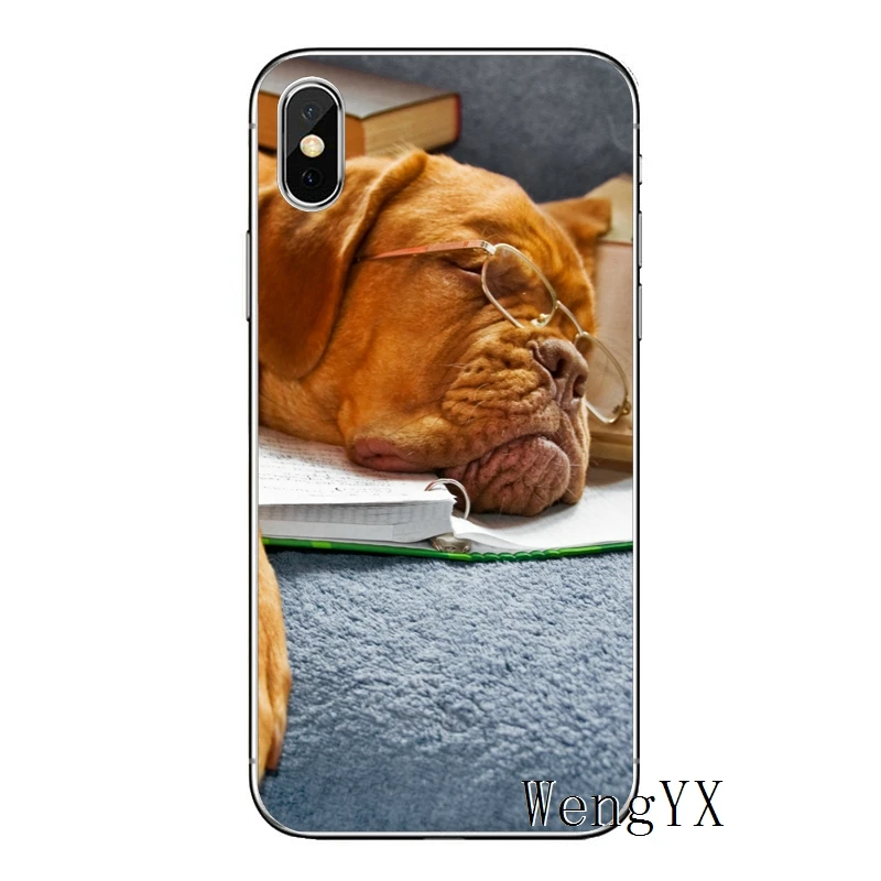 Dogue de Bordeaux dog для Apple iPhone 8 7 plus 6s 6 plus X XR XS Max SE 5s 5c 5 4s 4 Мягкий чехол из ТПУ для телефона