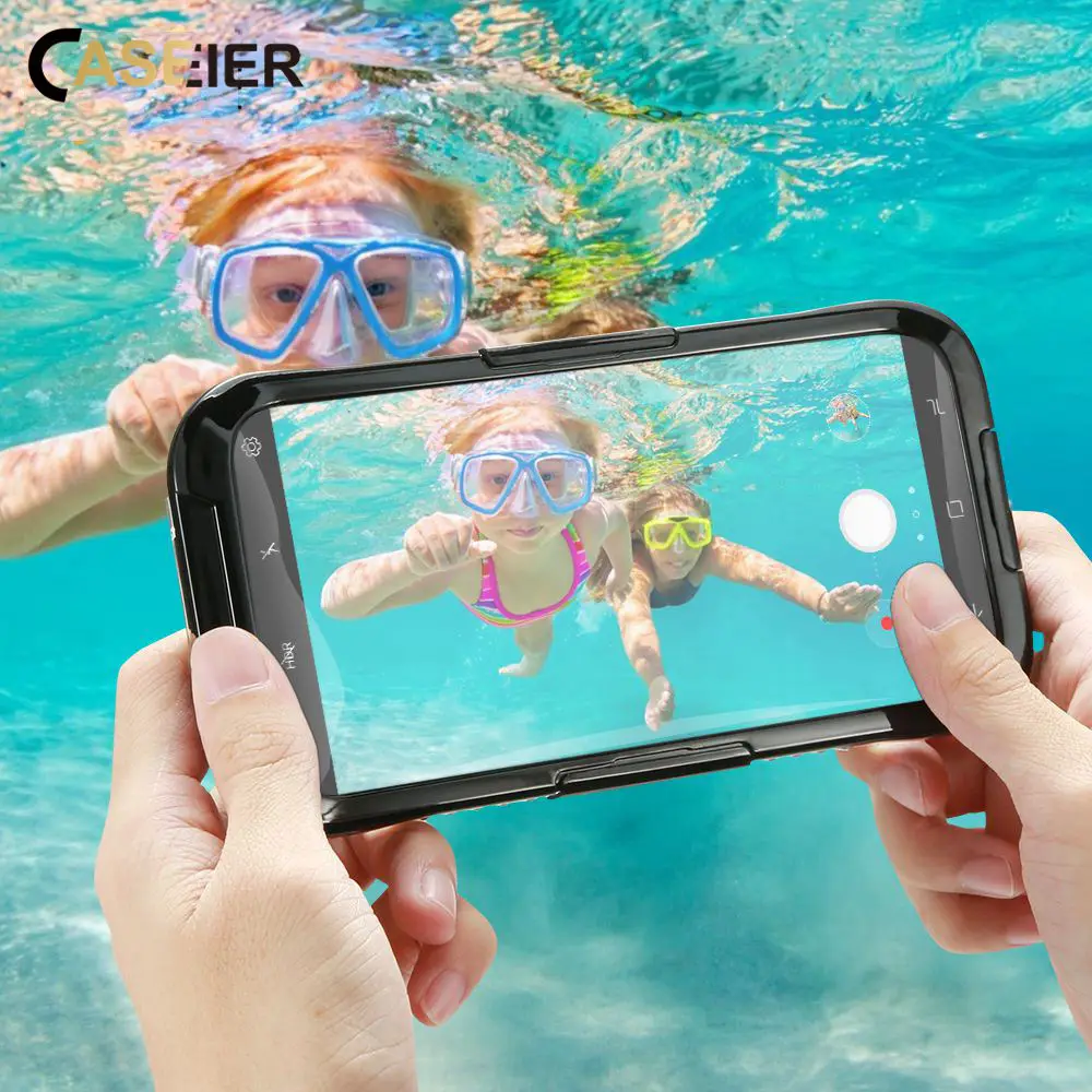 CASEIER Waterproof Phone Case For Samsung S10 Plus S10E Vacation Bag Note 8 9 Funda Cover Cases | Мобильные телефоны и