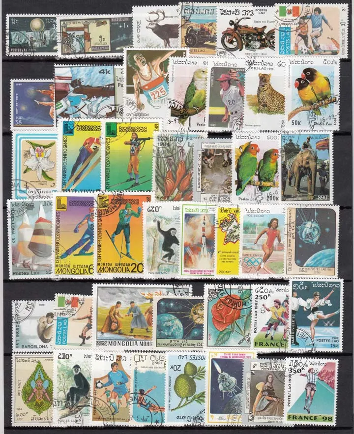Lote de 1000 unids/lote de sellos postales diferentes con marca postal en buenas condiciones para colecci&oacute;n, timbri stempel-3