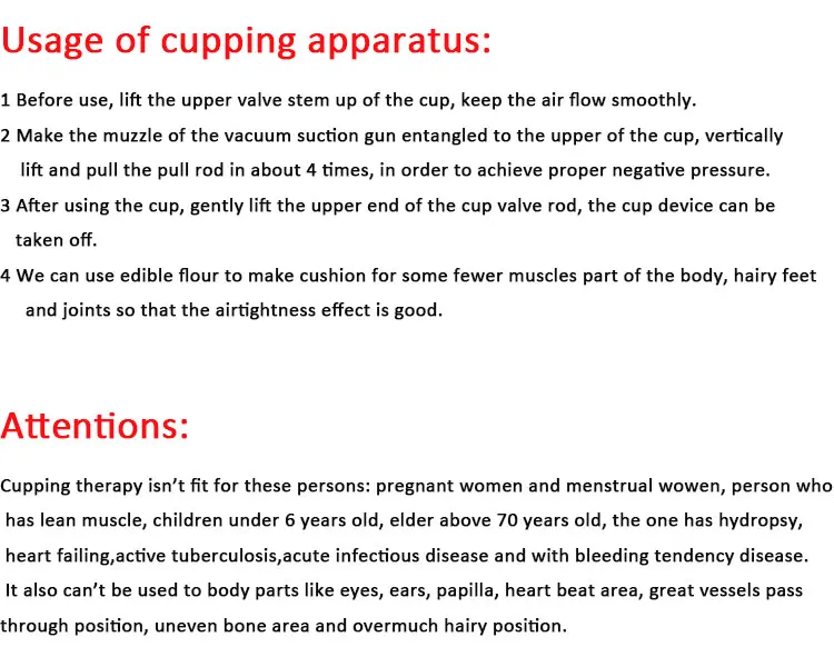 6 шт. набор баночный аппарат китайский вакуумный массаж тела вспомогательный целлюлитные присоски Вентоса терапия массажер