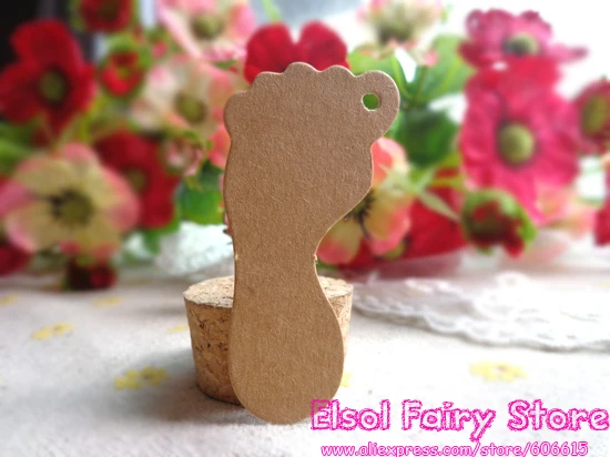 500 шт. Творческий след Крафт Бланк вечерние Бумага карты бирка тег подарок для