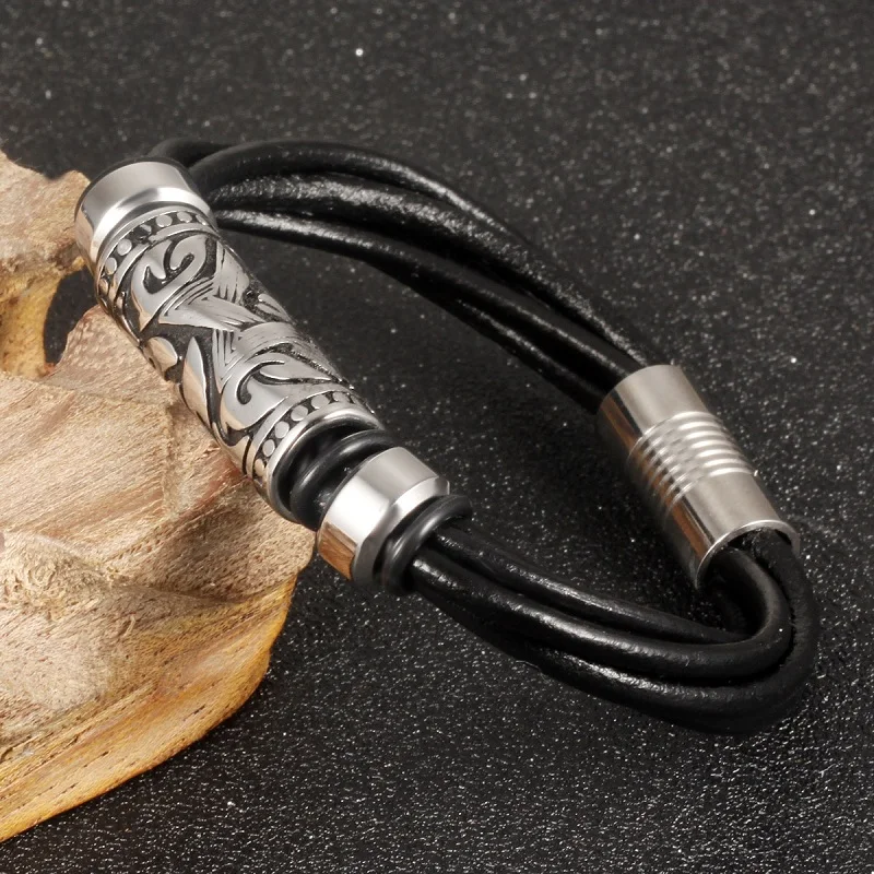 Модный мужской браслет MOZO из нержавеющей стали с магнитной застежкой скрученный