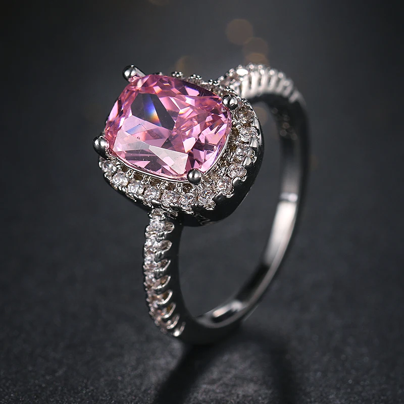 Женское кольцо с фианитом Anillos Mujer модное разноцветное для помолвки свадьбы