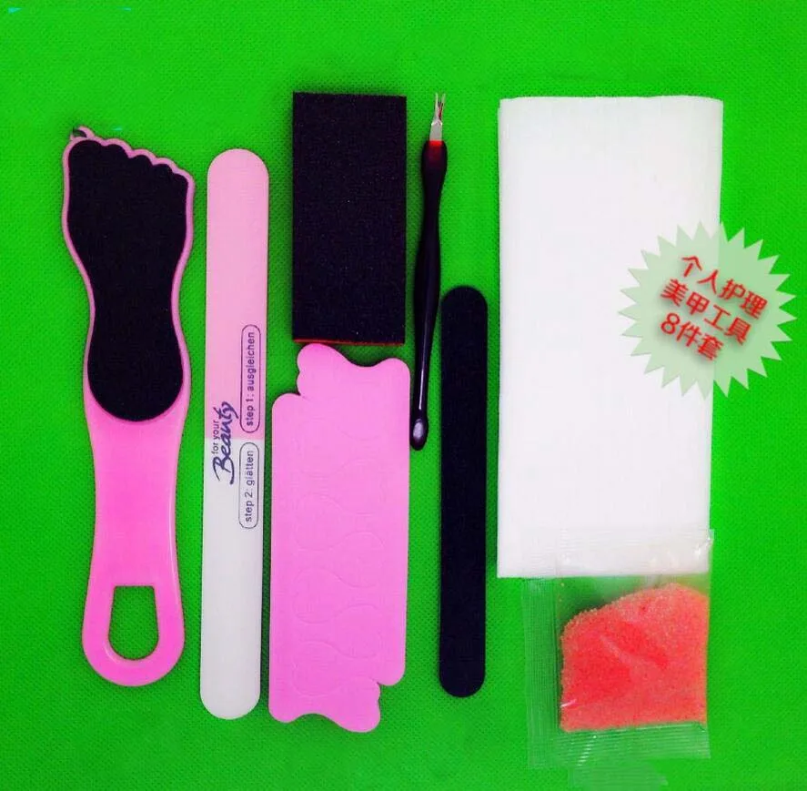 8В1 дорожный педикюр отель мини пилки для ногтей и буферы набор пилка ног