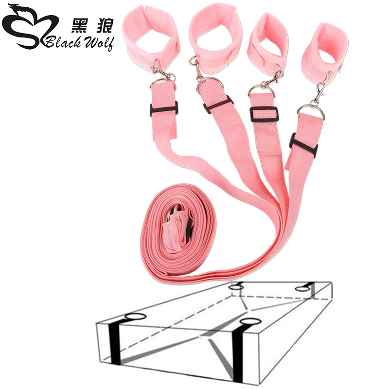 SM для кроватного удерживания Фетиш связывание ограничители раб кровать