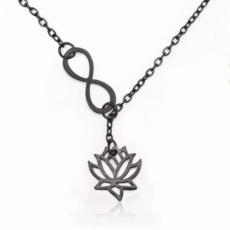 Полые болтающиеся Lotus цветочный узел Jiont посеребренный Золотой Черный завод