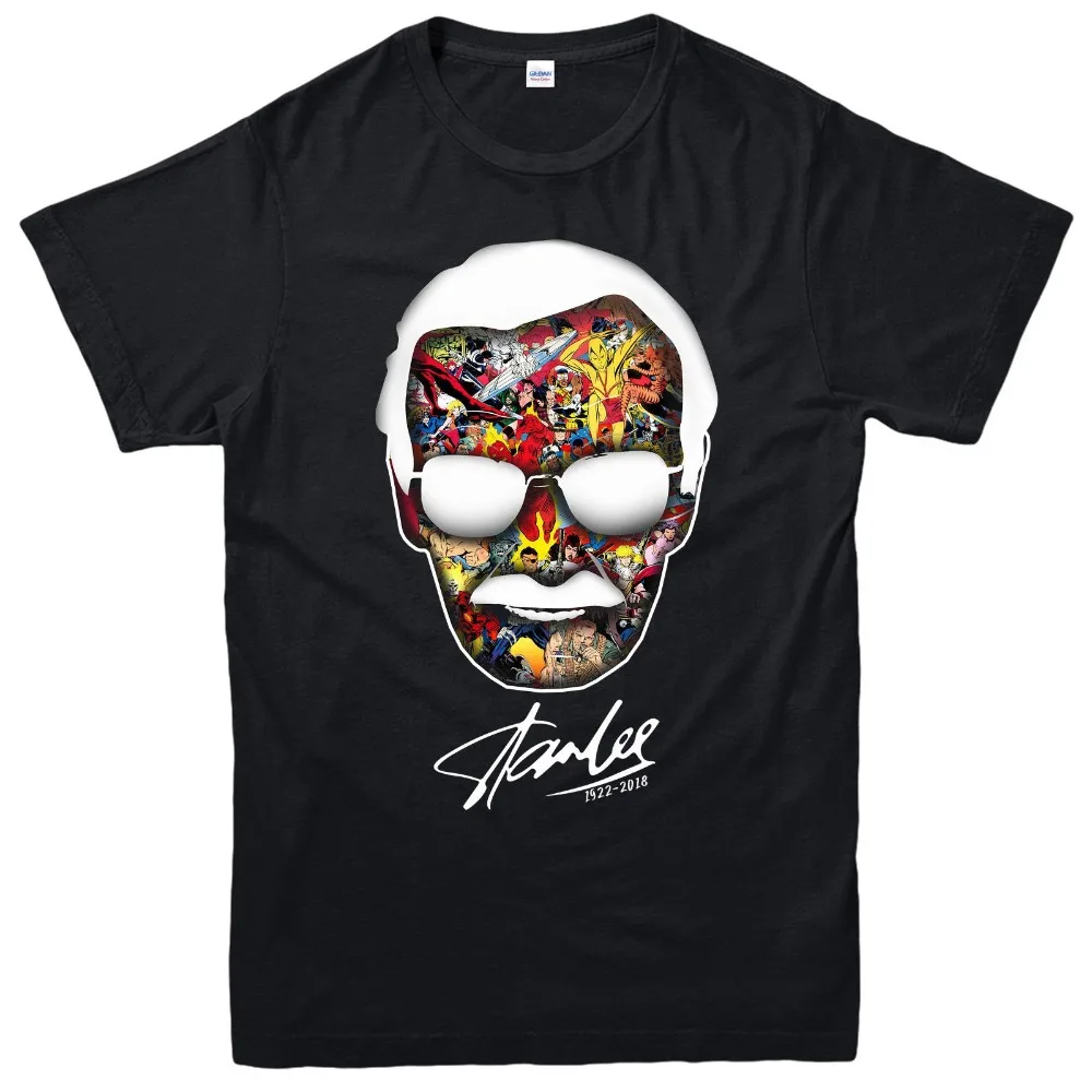 Новинка 2019 футболка с головой Рипа Стэна Ли Мстители супергерой подарок унисекс