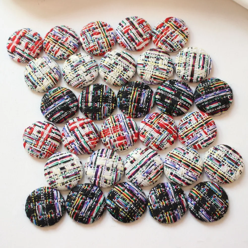 

Winter style 50pcs/lot 26mm color Cotton thread geometry rounds shape flatback beads diy jewelry earring/garment accessory