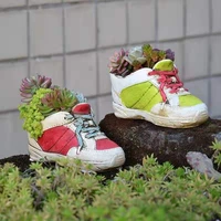 silicone flower pot mold sports shoes shape cement succulent planter mould handmade craft making tool