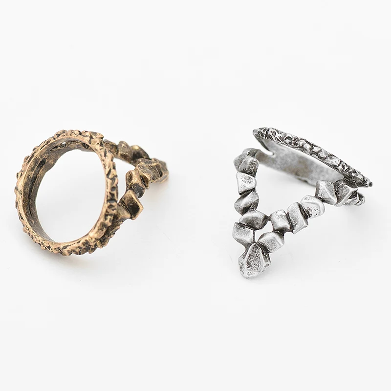 WILD &amp FREE женские треугольник миди кольцо старинные антикварные покрыто золотом