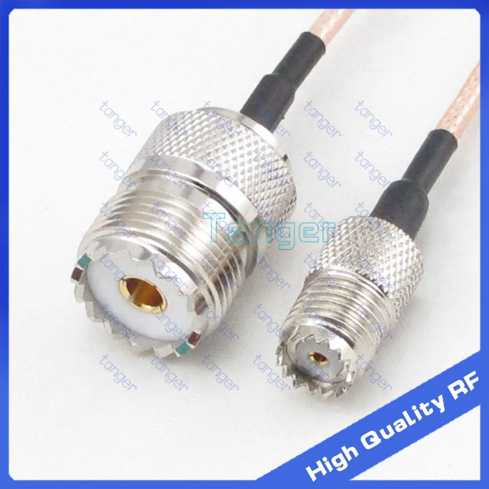 Горячая Распродажа! UHF гнездовой разъем SO239 к Мини УВЧ прямой с 20 см 8 &quotRG316 RF