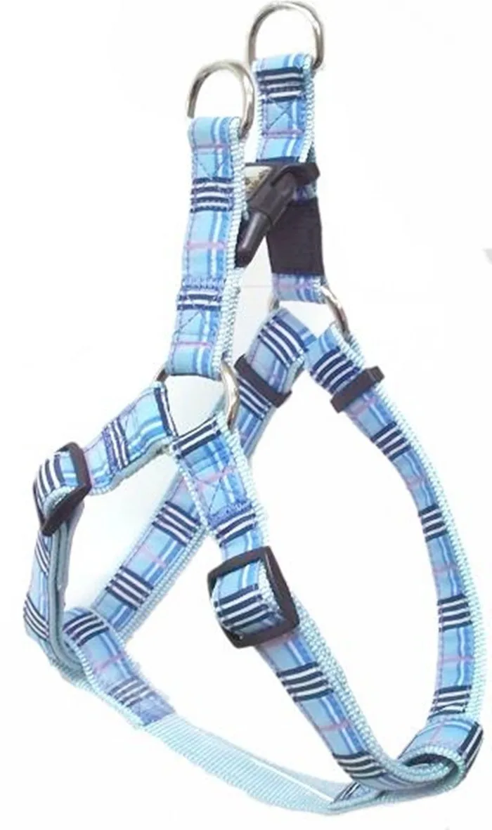 Новые плед собак проводки розовый/синий нейлон Животное Жгут поводок для