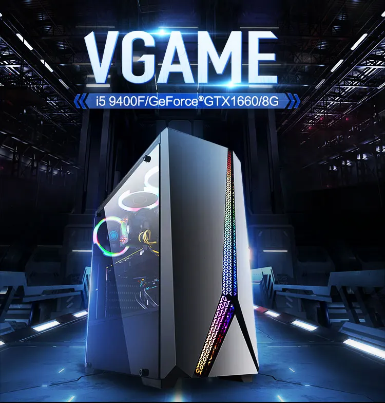 Intel Настольный игровой ПК P24 i5 9400F 6-ядерный/выделенная карта GTX1660 6G/ASUS B365M/1 T+ 120G SSD/8G DDR4 ram PUBG игровой Настольный ПК