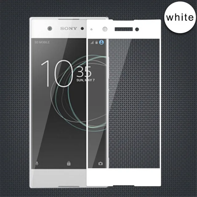 White Полное покрытие из закаленного стекла для sony Xperia XA1 XA, Защитное стекло для экрана для sony Xperia XA1 Plus Ultra XA, защитный чехол, пленка - Цвет: White
