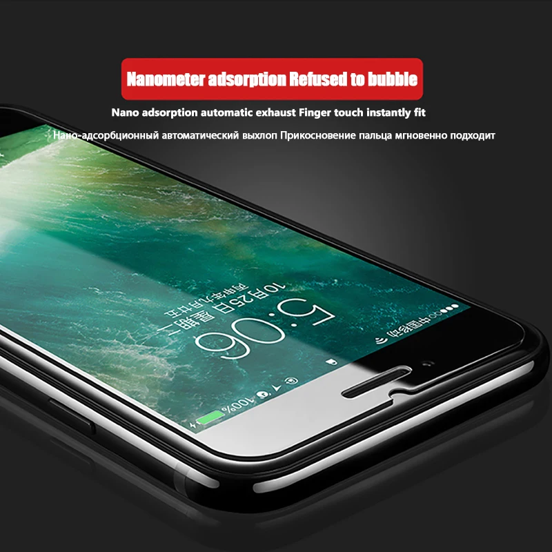 2 шт./лот для iPhone X 8 7 6 6s Plus 5 5S SE закаленное стекло 9H Премиум Защитная пленка экрана