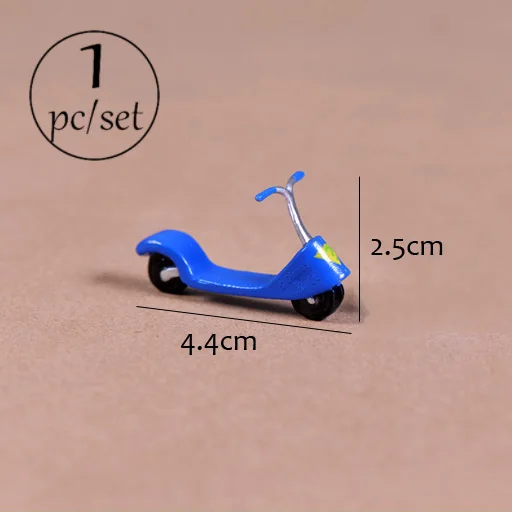 Scooter 1 piece BAIUFOR мини животные миниатюрная Фея Сад Декор Пейзаж из мха аксессуары diy Террариум фигурки Дельфин Пингвин Лебедь автобус - Цвет: Scooter 1 piece
