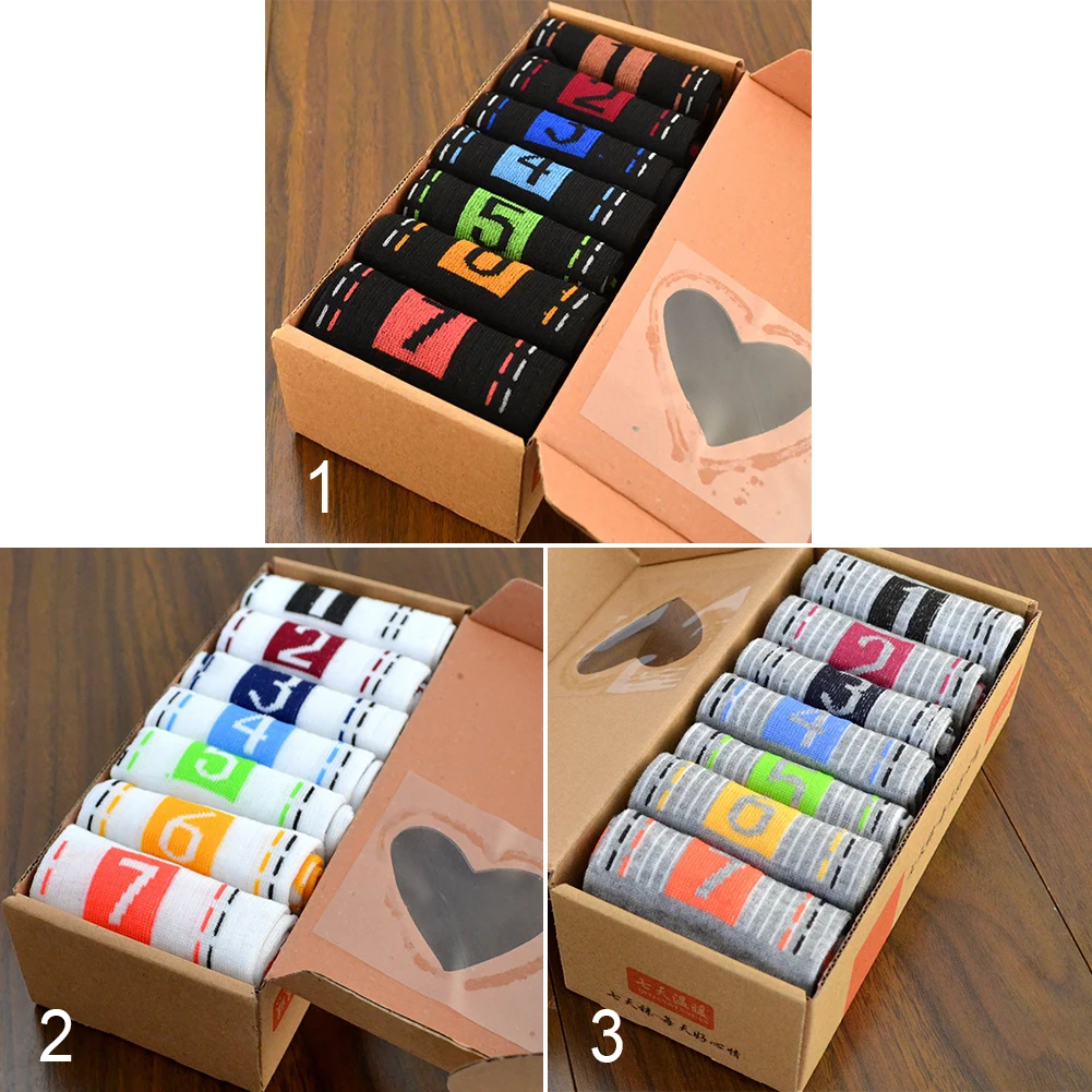 7 пар/компл. новые мужские носки повседневные хлопковые дышащие спортивные по