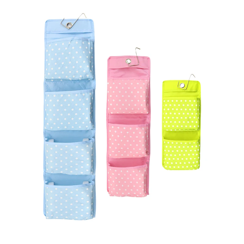 

Large Pocket Dot Oxford Cloth Storage Bag Wall Door Hanging Storage Bag Sundries Storage Organizers