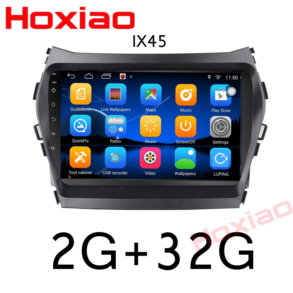 T3-IX45-2G-32G Android 2+ 32 для hyundai IX45 hyundai Santa Fe 2013 четырехъядерный " Bluetooth 2 Din автомобильный DVD Радио gps навигация - Цвет: T3-IX45-2G-32G