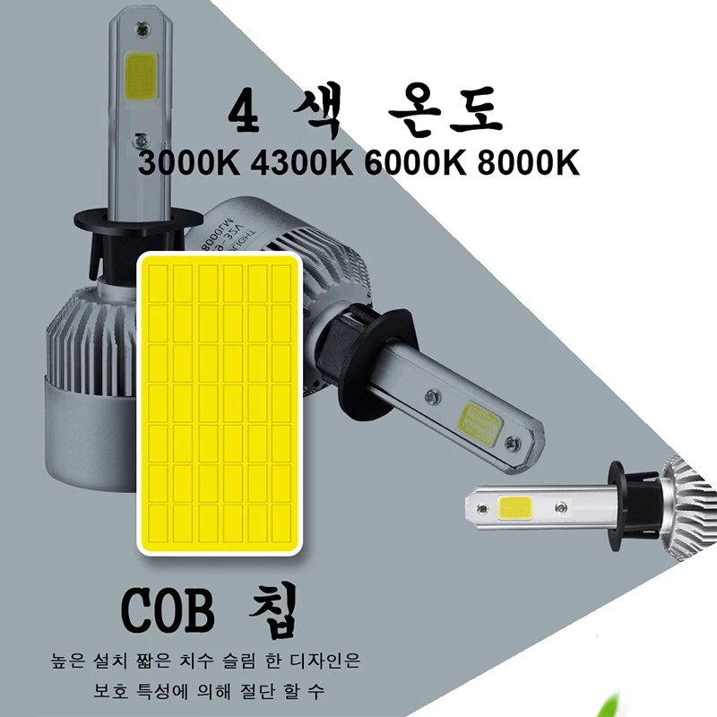 Супер яркие 2 шт. 8000K Bule белые H4 светодиодные лампы для фар 8000lm 72 Вт led 9003 HB2 дальнего