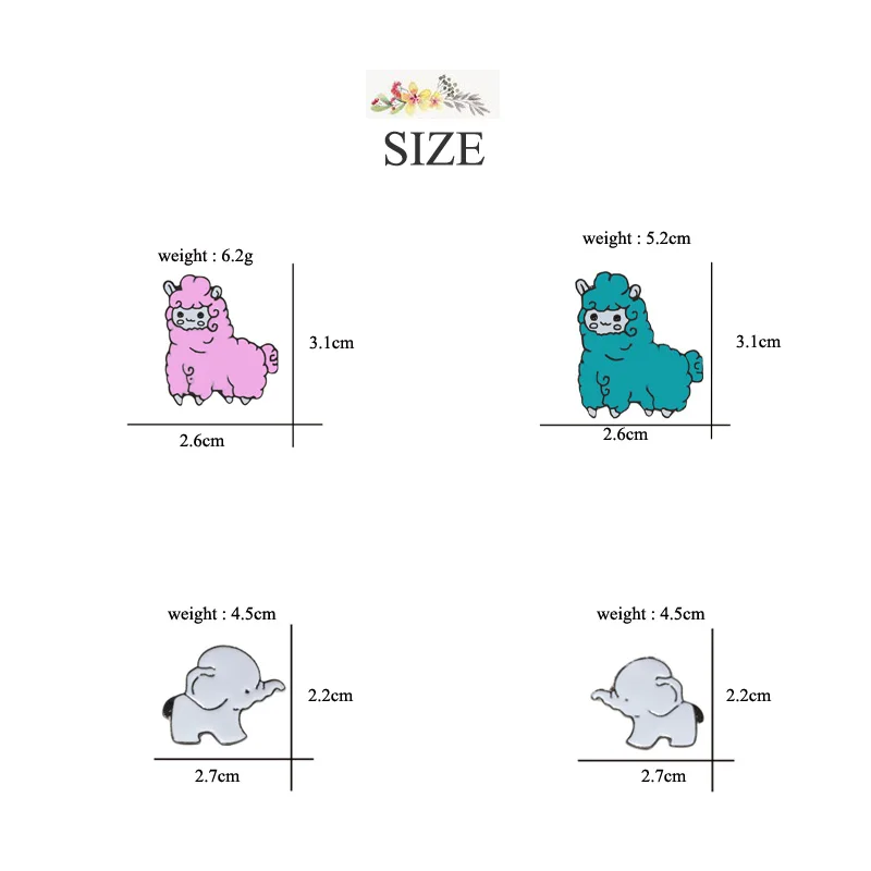 Модная брошь с эмалевым покрытием в виде картонного слона, овцы и других животных для женского джинсового пальто. Творческая брошь для мужчин, детей и рюкзаков.