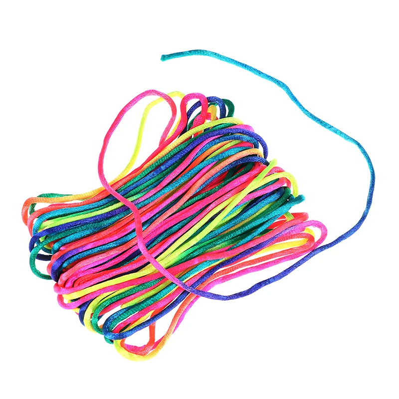 Шнур из хлопка для детского плетения многоцветный атласный нейлоновый шнур 10