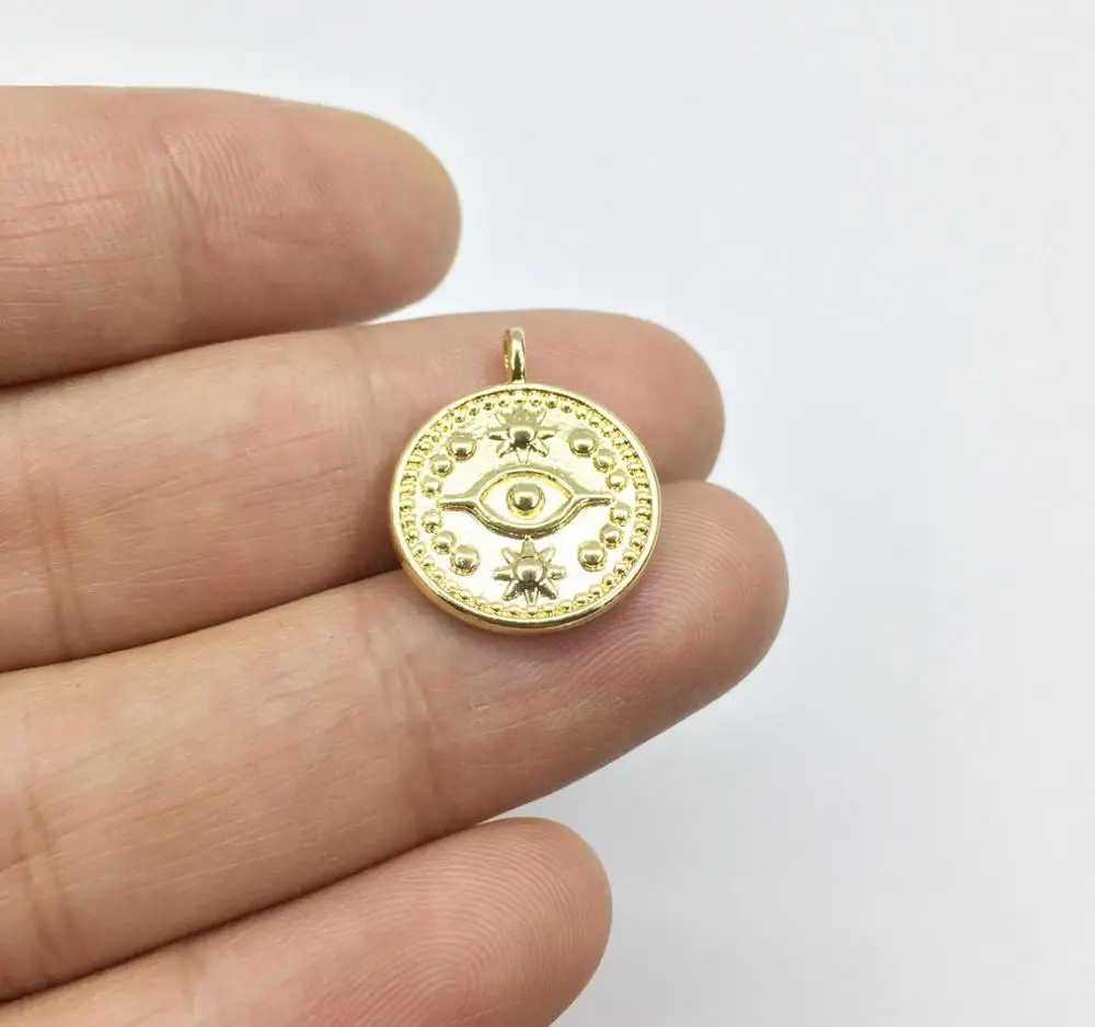 

Eruifa 20 шт. 12 мм хорошая монета с глазами монета ожерелье из цинкового сплава, серьги браслет ювелирные изделия DIY ручной работы 2 цвета