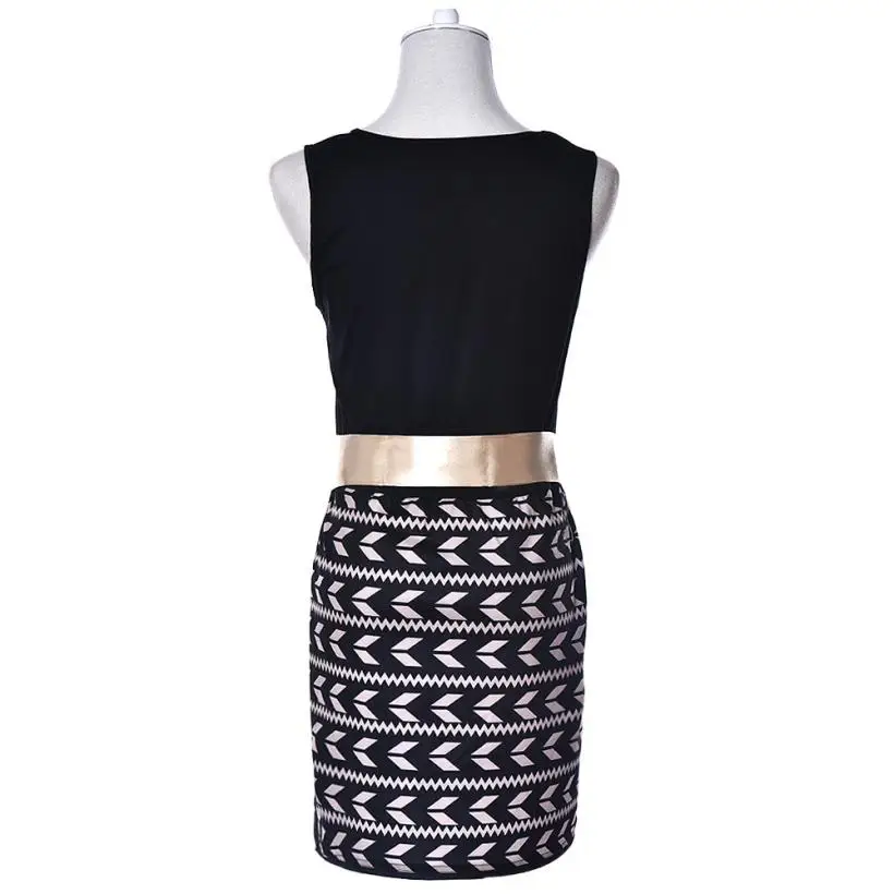 

KANCOOLD Dress new high quality fashion Sexy Printing Ladies Belt Slim dress Bodycon Cocktail Party dress summer jan27
