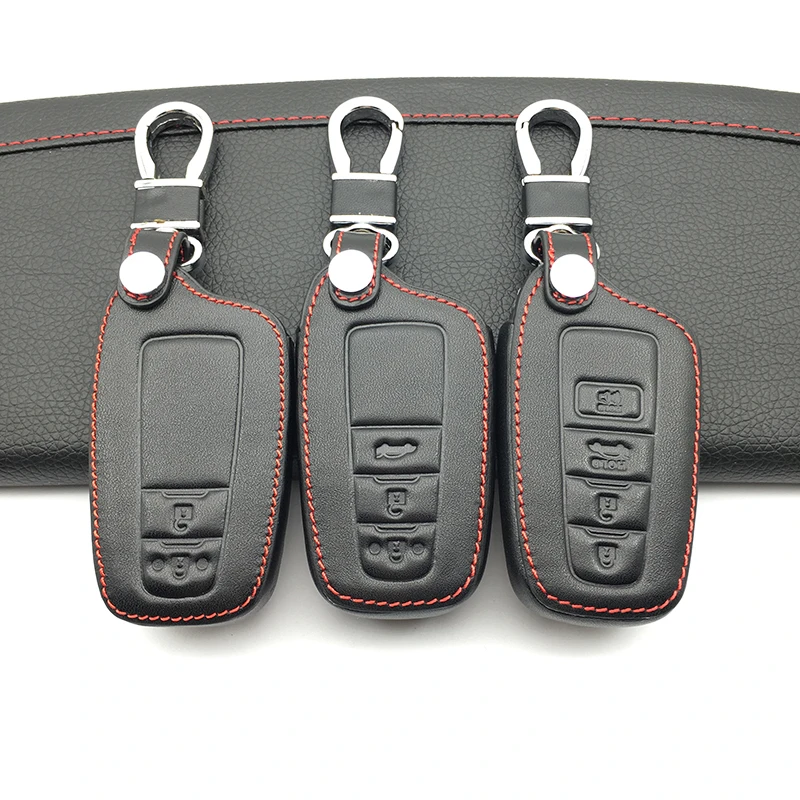 Модная мужская кожаная сумка для ключей автомобиля чехол Toyota Camry 2018 2017 Aygo RAV4 Corolla