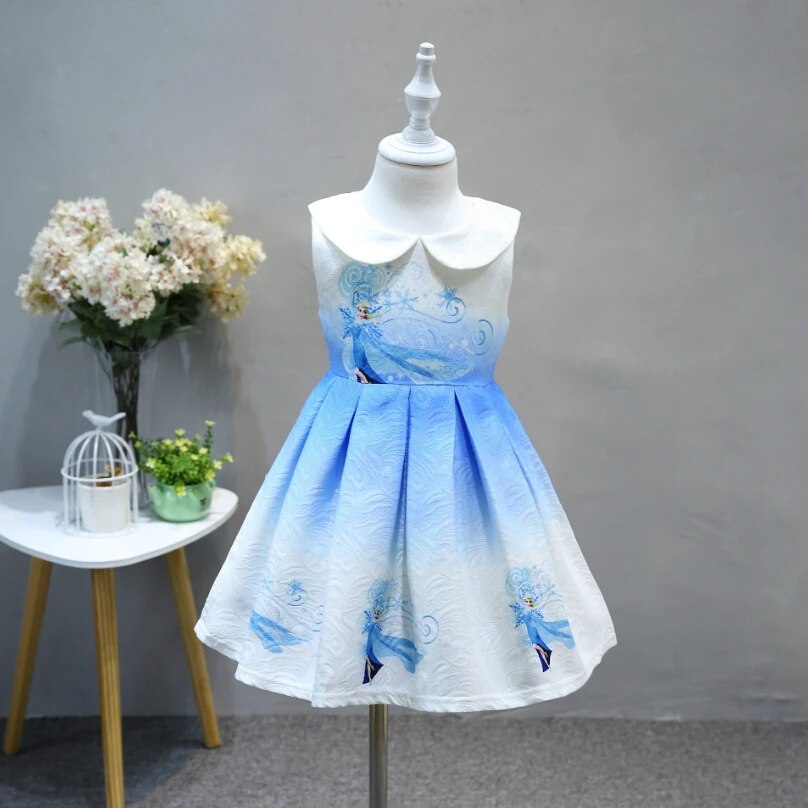 Платье принцессы Эльзы Анны и Софии с принтом хорошее качество Новинка