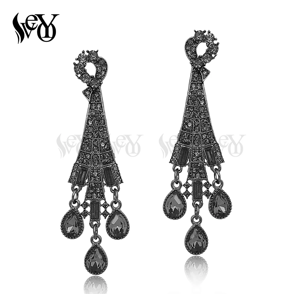 VEYO Full of Rhinestone Drop Earrings Crystal For Women Paris tower shape High Quality Fashion Jewelry | Украшения и аксессуары