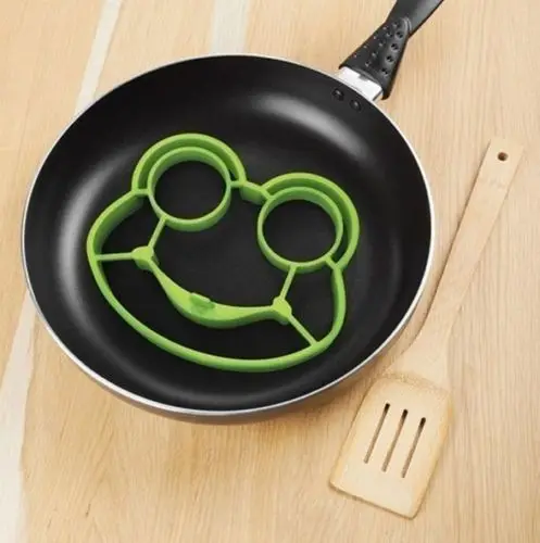 Frog Горячая форма для завтрака, жареного яйца, силиконовое кольцо для блинов и яиц, формирователь, Забавный инструмент для приготовления пищи - Цвет: Frog