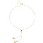 Элегантное женское ожерелье с кулоном из искусственного жемчуга, женское ожерелье на цепочке для свитера, женская бижутерия, Прямая поставка