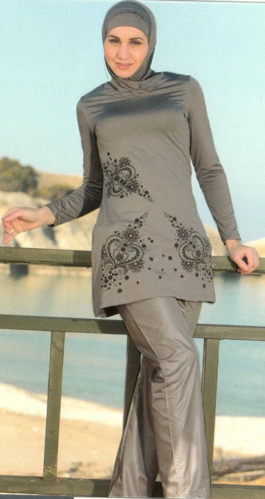 4 цвета модные мусульманские купальные костюмы для взрослых напечатанные с