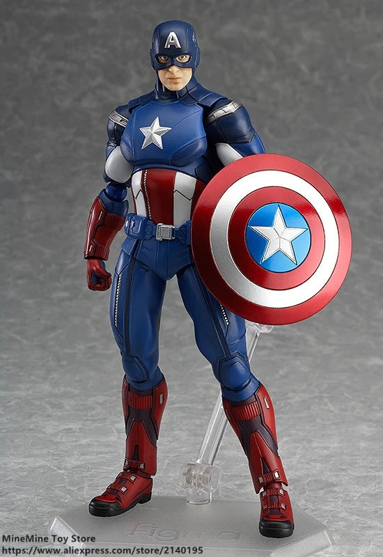 DISNEY Marvel Мстители Капитан Америка 16 см фигурка аниме мини украшение ПВХ Коллекция