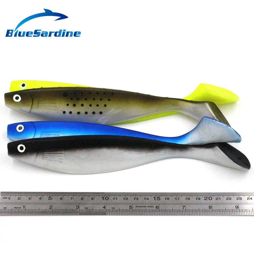 BlueSardine 70 г 24 см 4 шт. мягкий крючок для рыбной ловли Pesca Peche искусственные мягкие